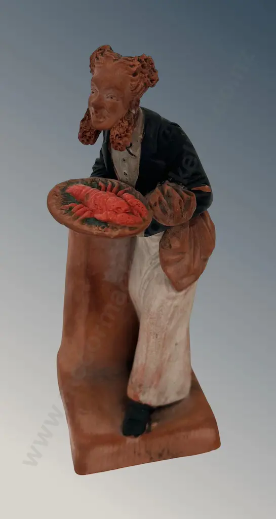 Terracotta French Table Waiter with Lobster Table Match Holder H14cm Image 1++