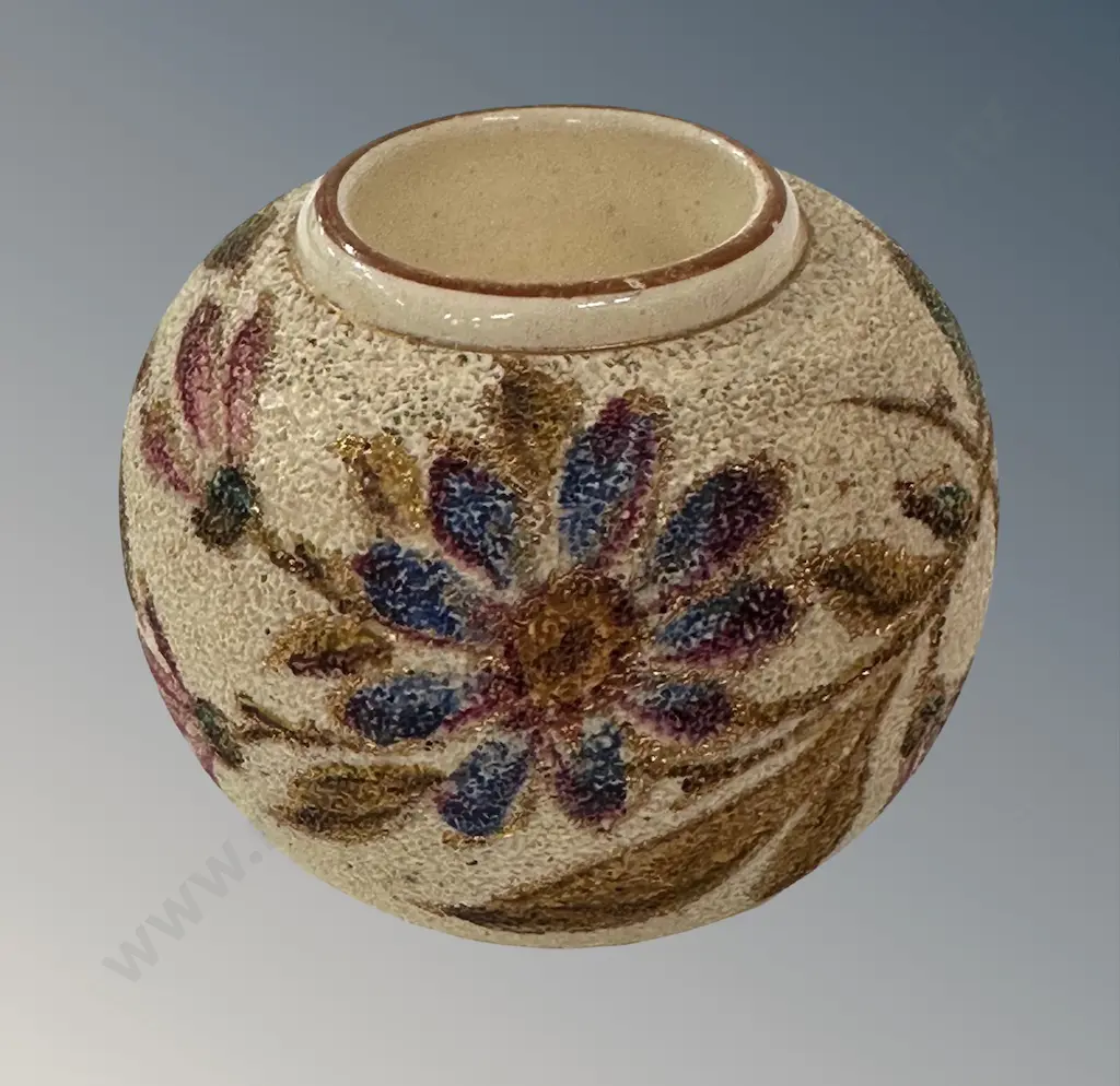 Staffordshire Taylor Tunnicliffe & Co. Textured Floral Table Match Holder, c.1875 H6cm Image 1++