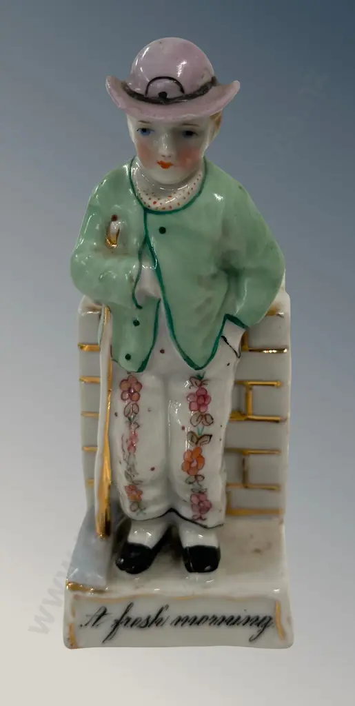 Porcelain Fairing Figure, A Fresh Morning, Table Match Holder H11cm Image 1++