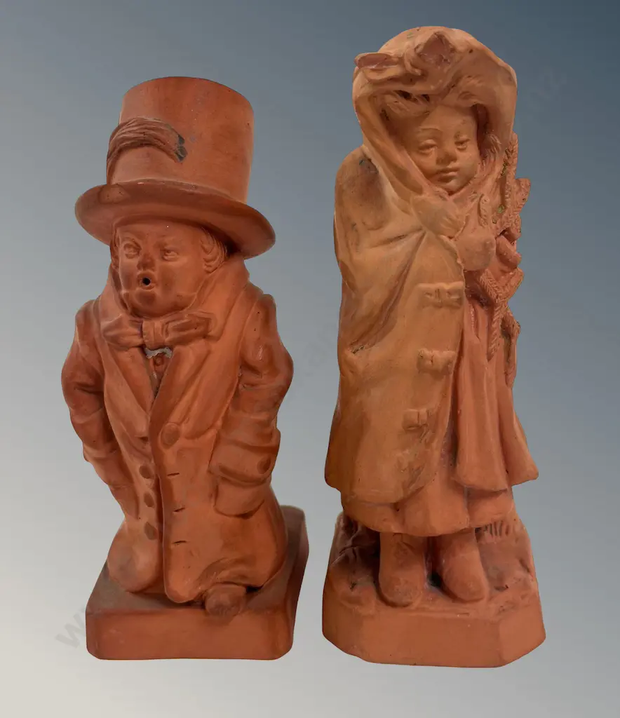 Terracotta Figure of a Girl Matchbox Holder H16cm Image 1++