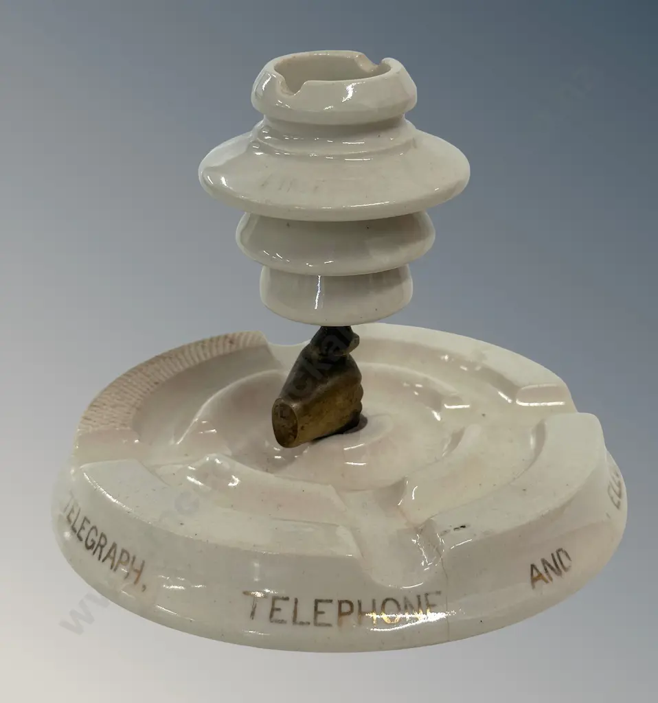 Ceramic Telegraph Telephone & Electrical Power Transmission, Buller's Ltd. Table Match Holder H11cm Image 1++