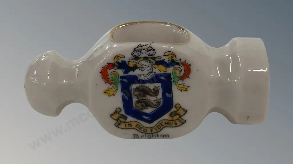 Porcelain Hammer Head, Brighton, Matchbox Holder H4cm Image 1++