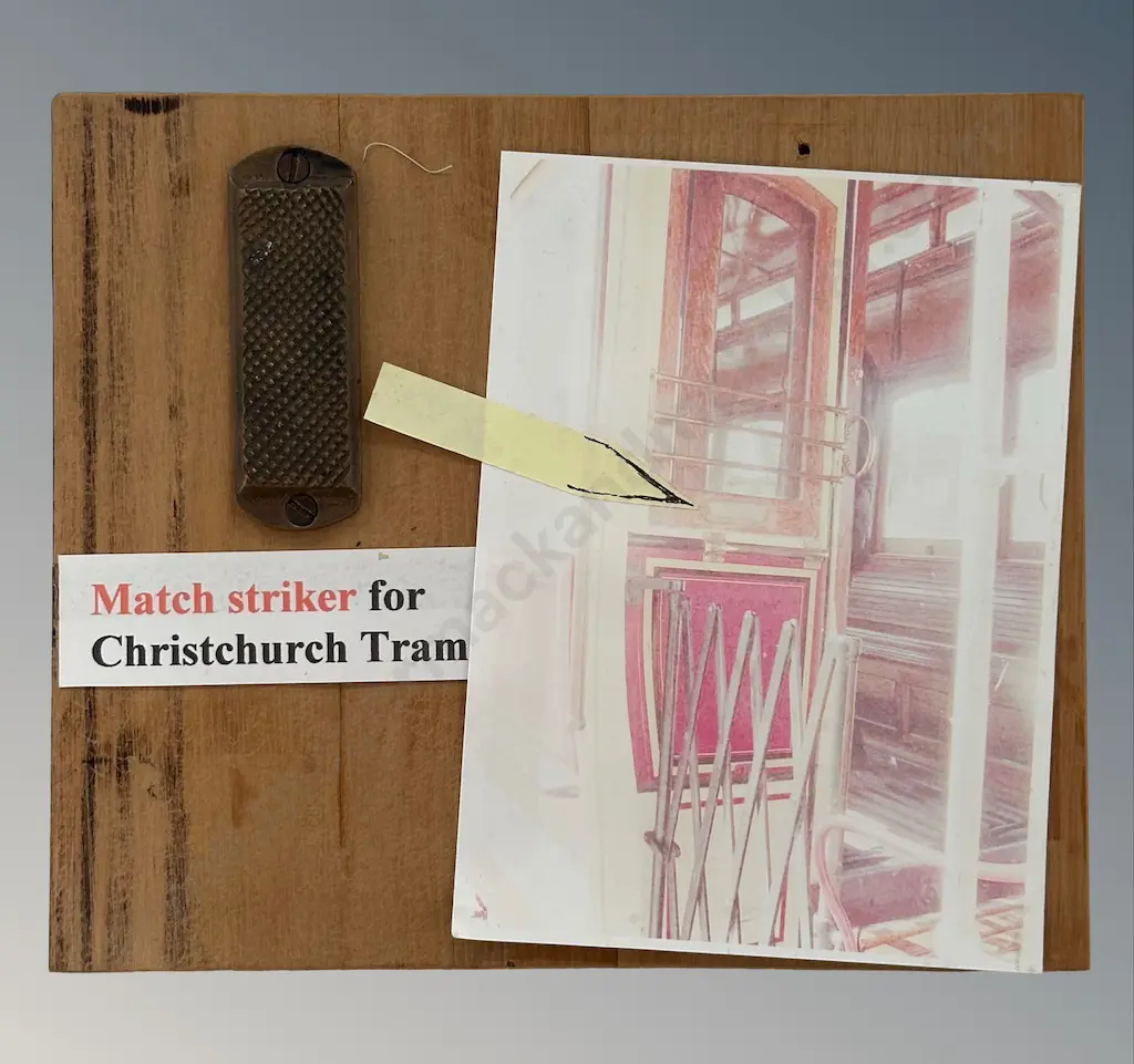 Mounted Match Striker for Christchurch Tram 19x23cm Image 1++