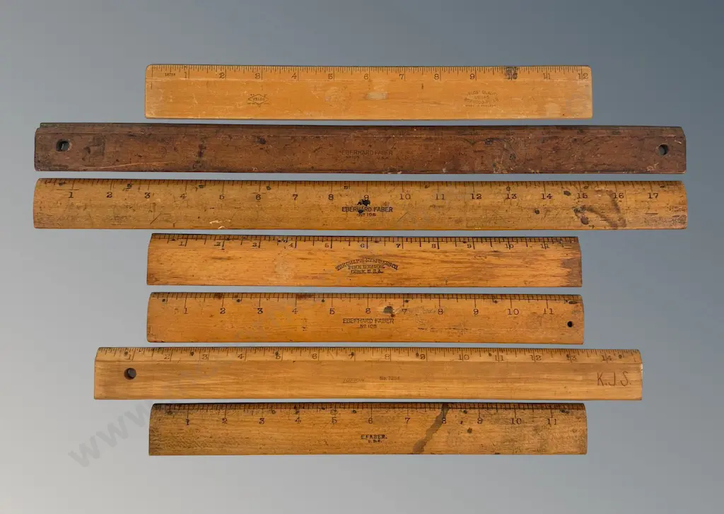 Seven Eberhard Faber, Velos, Chapin Stephens and Lufkin Rulers Image 1++