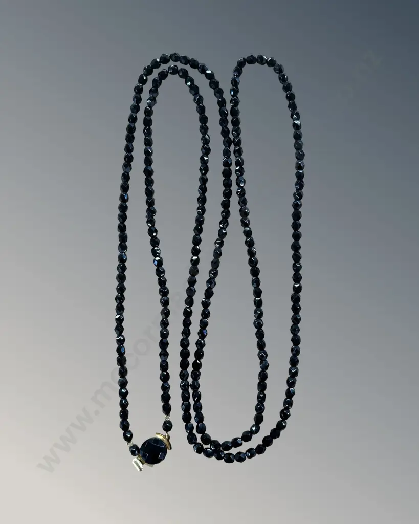 Jet Bead Necklace, L120cm Image 1++