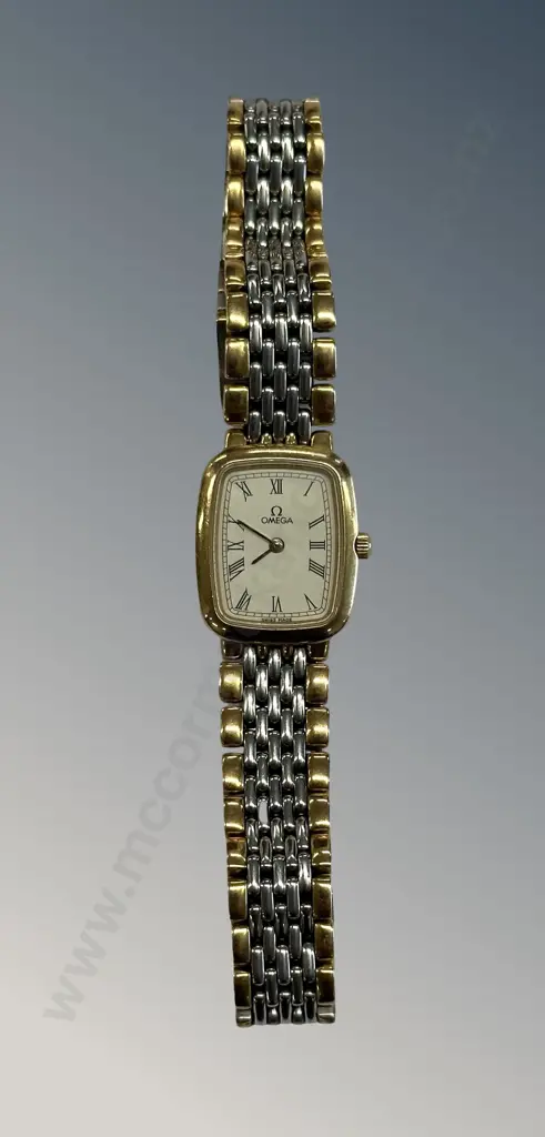 Omega DeVille Ladies Wristwatch with Gold and Stainless Steel Strap, L21cm Image 1++