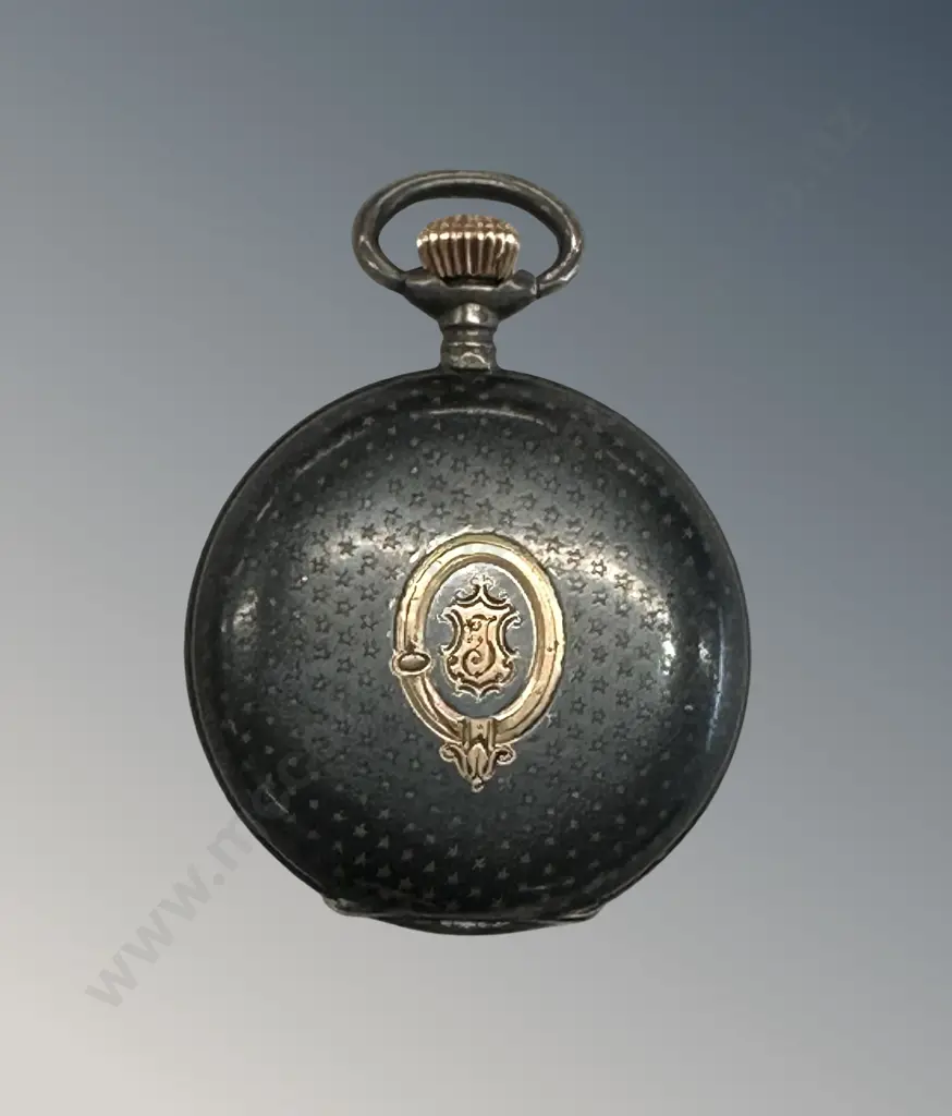 Niello Silver Pocket Watch Image 1++