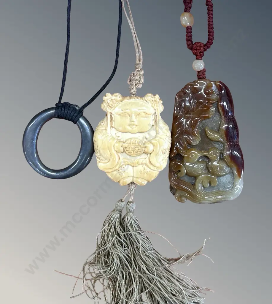 Bone, Jade and Stone Pendants Image 1++