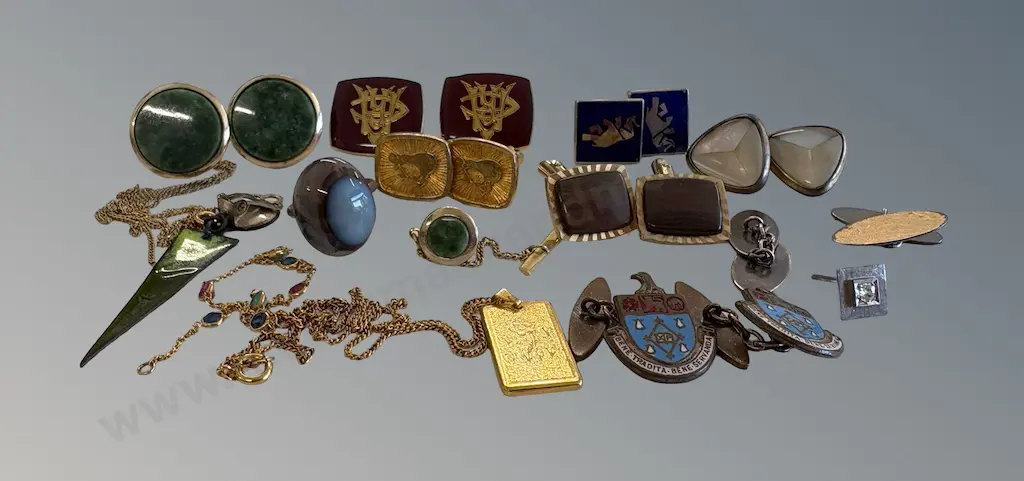 Collection of Cufflinks and Costume Jewellery Image 1++