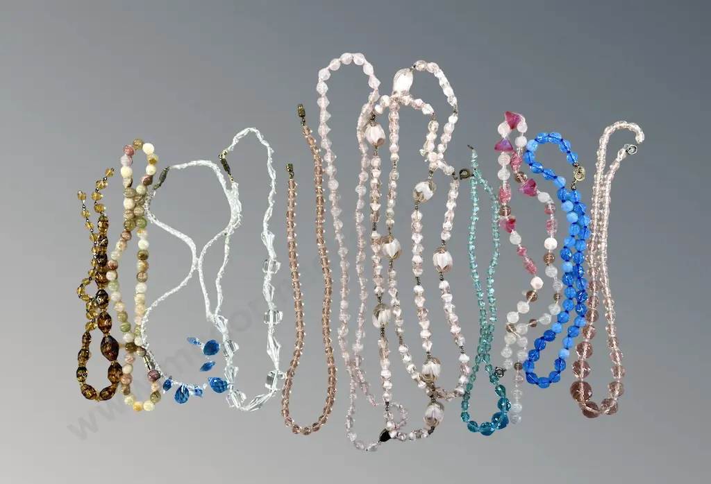 Assorted Glass Beaded Necklaces Image 1++