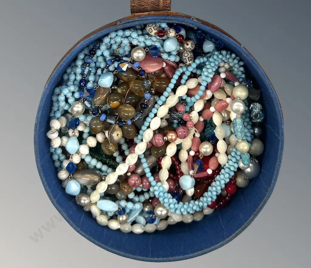 Assorted Beaded Necklaces in Collar Case Image 1++