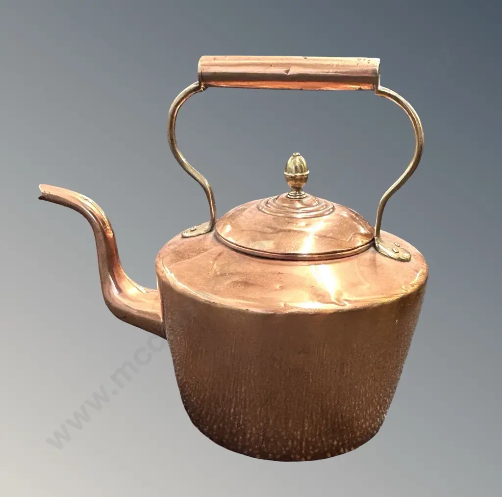 Copper and Brass Kettle, H29cm Image 1++