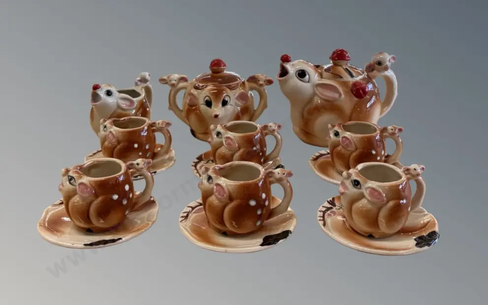 Bambi Children's Ceramic Tea Set - 15 Pieces Image 1++