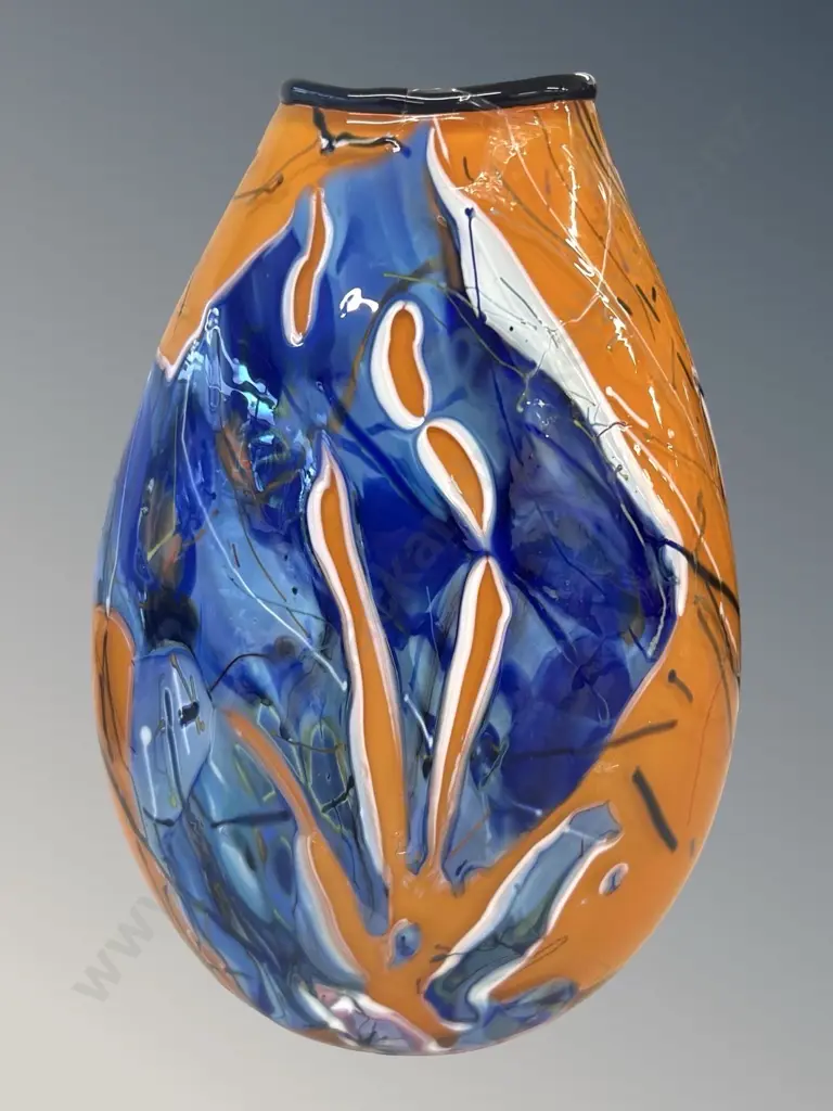 Handblown Shard Glass Vase - Keith Grinter, H22cm Image 1++