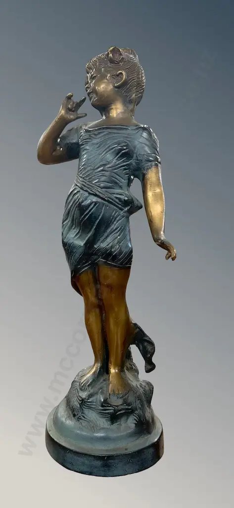 Brass Girl Figurine, H35cm Image 1++