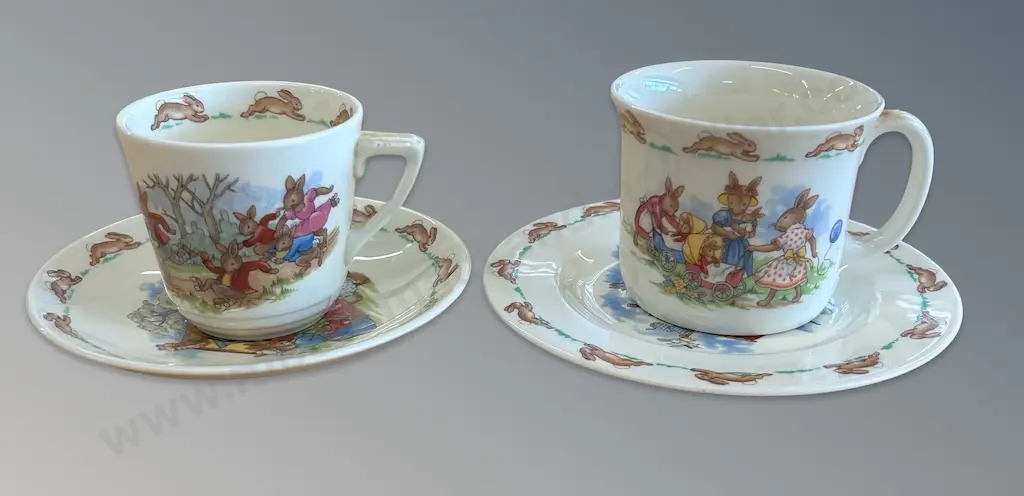 Royal Doulton Bunnykins Cup, Saucer, Plate and Mug Image 1++