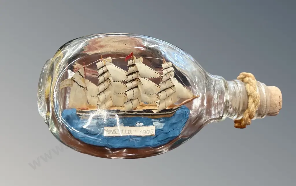 Sailing Ship in Bottle - The Pamir, L15cm Image 1++