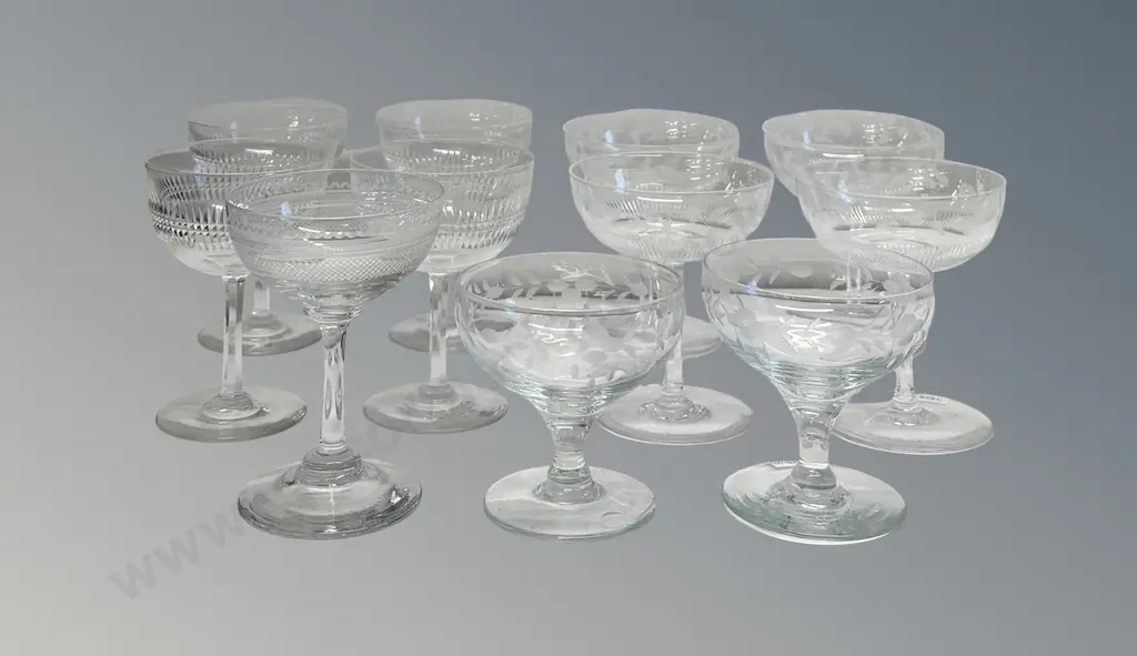 Two Sets of 4 Champagne Glasses and 3 others Image 1++