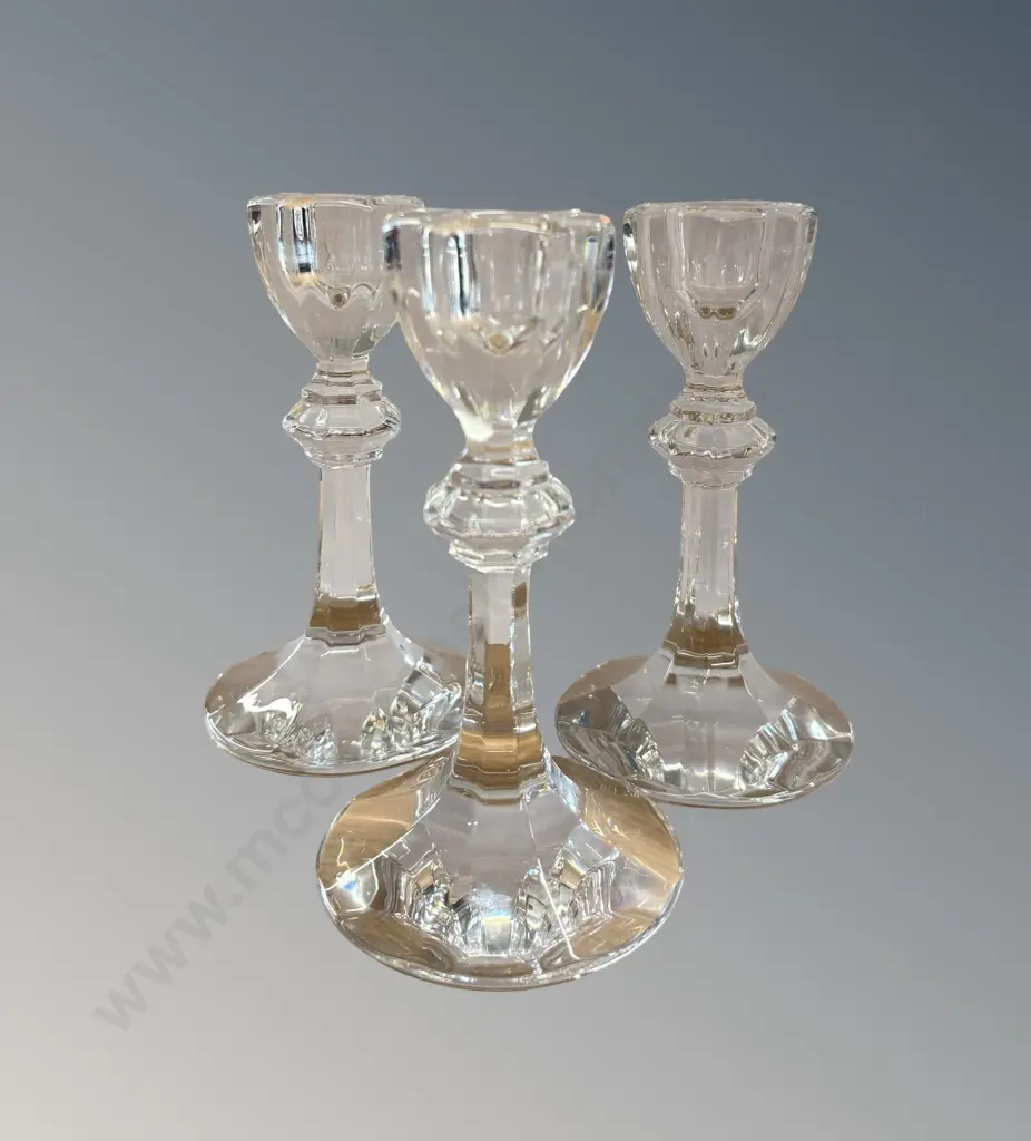 Three Villeroy & Boch Crystal Candle Sticks, H14.5cm Image 1++