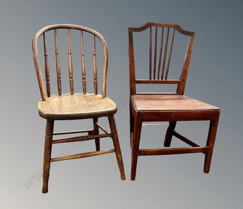 Two Oak Occasional Chairs Image 1++