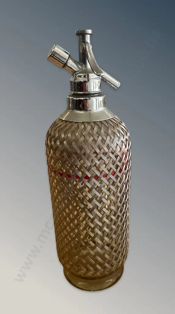 1930s Wire Mesh Soda Siphon, H35cm Image 1++
