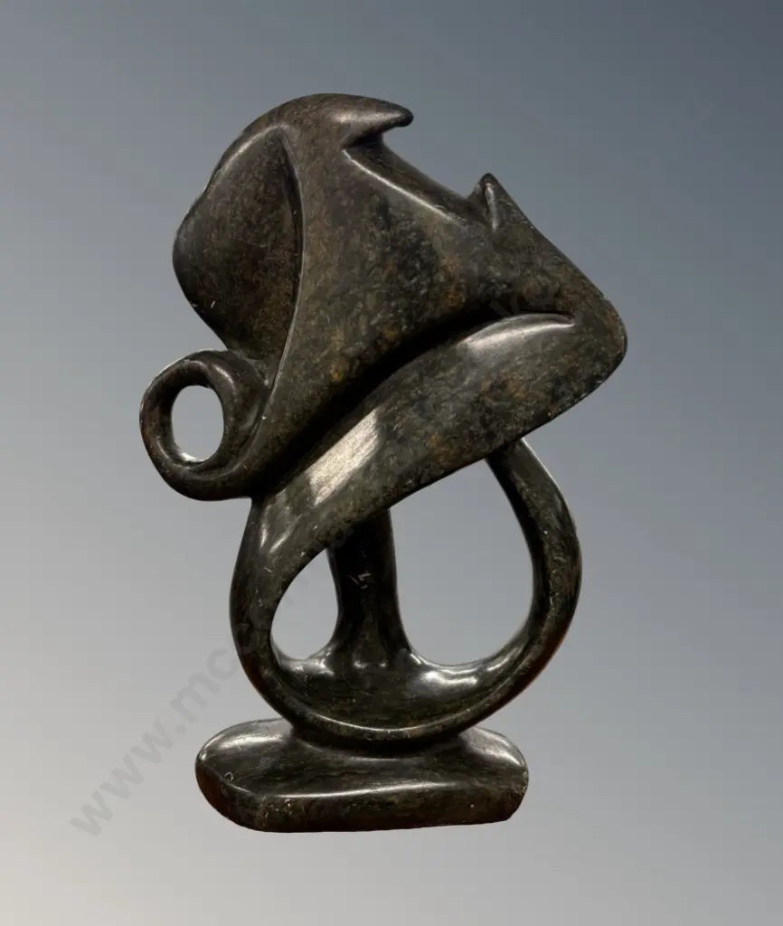 African Stone Elephant, H19.5cm Image 1++