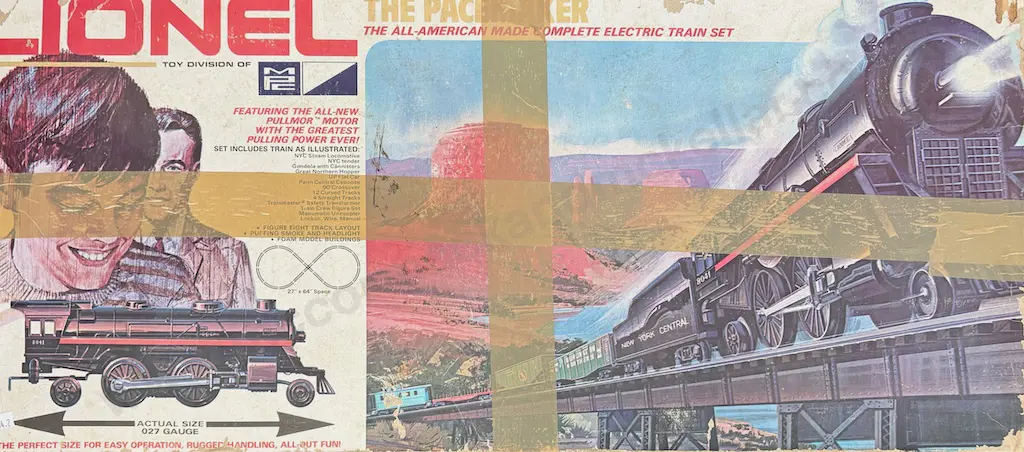Boxed Lionel 'The Pacemaker' American Made Complete Electric Train Set, 027 Gauge and additional tracks Image 1++
