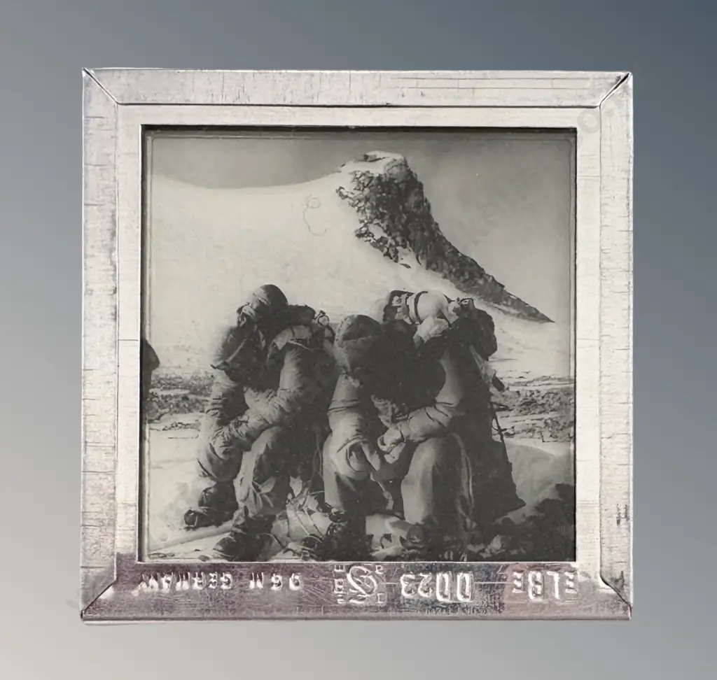 Glass Photograph Negative - Charles Evans and Tom Bourdillon, Mount Everest 1953 Image 1++