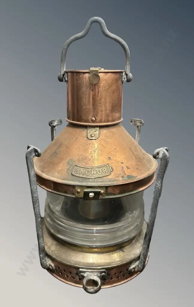 Copper Ship's Navigational Lantern, H53cm, (Assembly Reqd) Image 1++