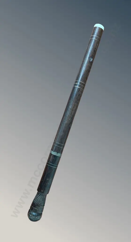 Wooden with Copper Inlay Maasai Baton-Dagger, L41cm Image 1++