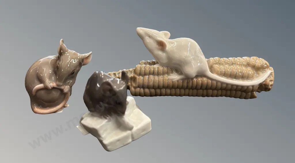 Royal Copenhagen Mice Figures (3) Image 1++