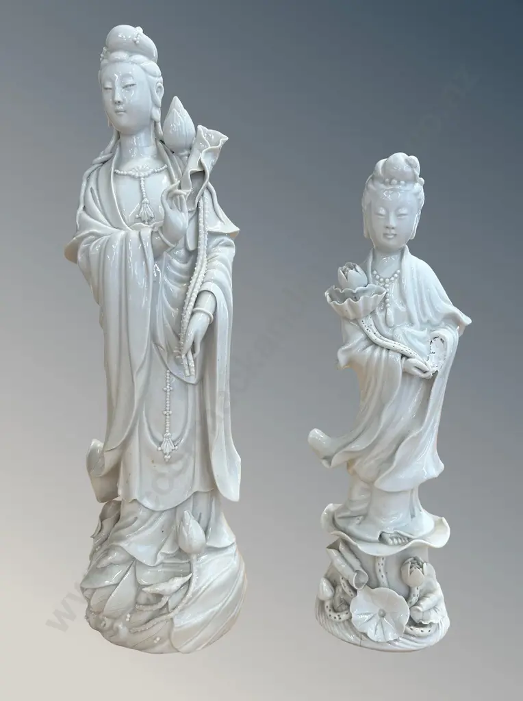Two Blanc du Chine Oriental Figures, AF H33,36cm Image 1++