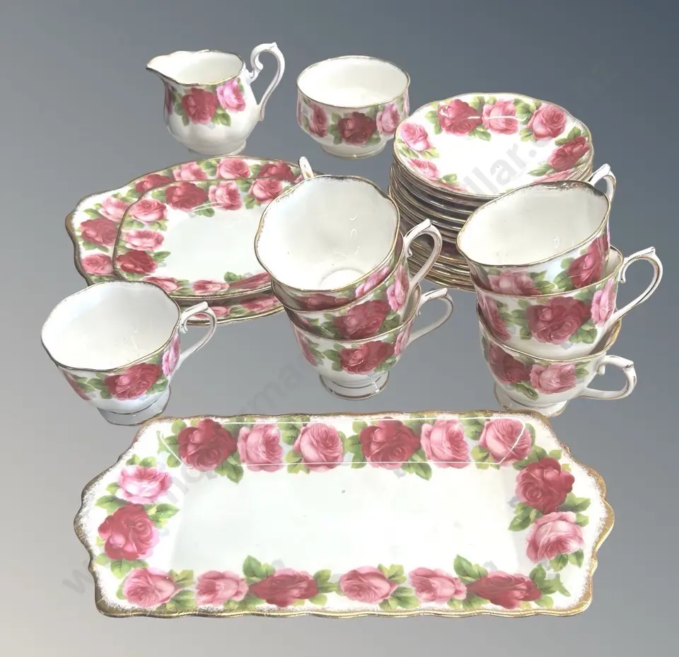 Royal Albert Old Country Roses Teaset - Trios, Creamer and Sugar Bowl, Two Sandwich Plates Image 1++