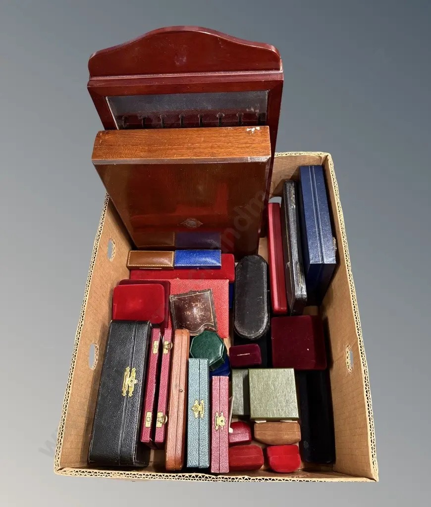 Collection of Jewellery Boxes, Cases, Teaspoon Holder, Cutlery Box etc Image 1++