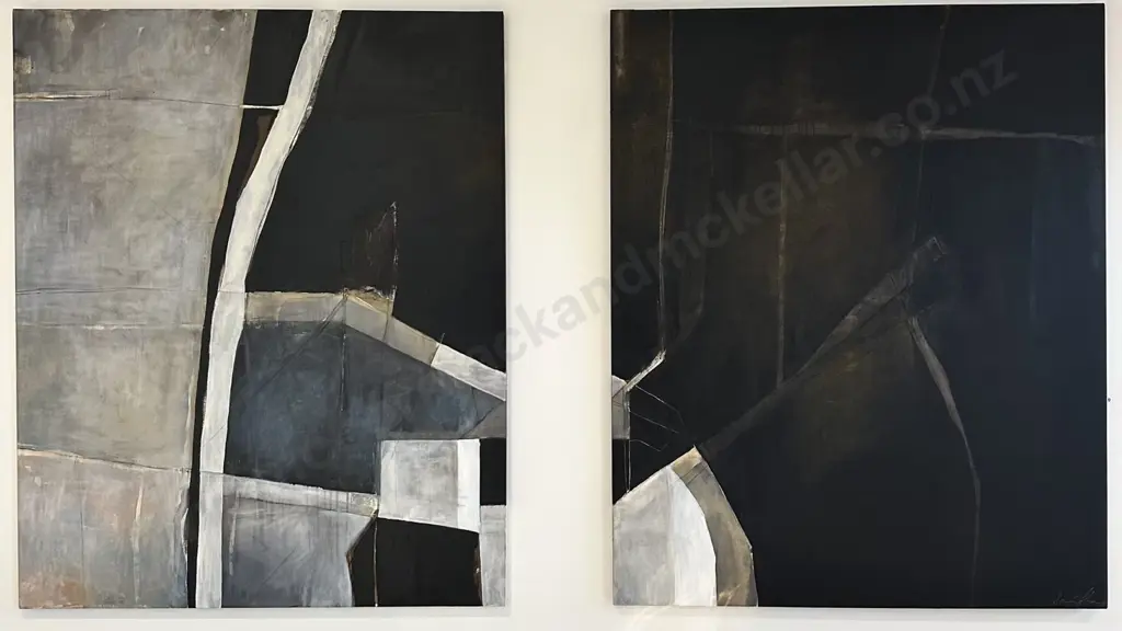 Sam Harrison - Untitled, diptych, oil on canvas 110x180cm Image 1++