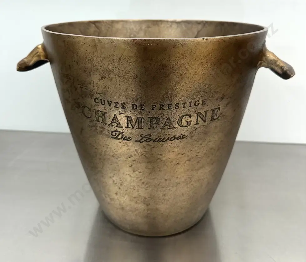 Heavy Brushed Brass Cuvee De Prestige Champagne Bucket H29cm Image 1++