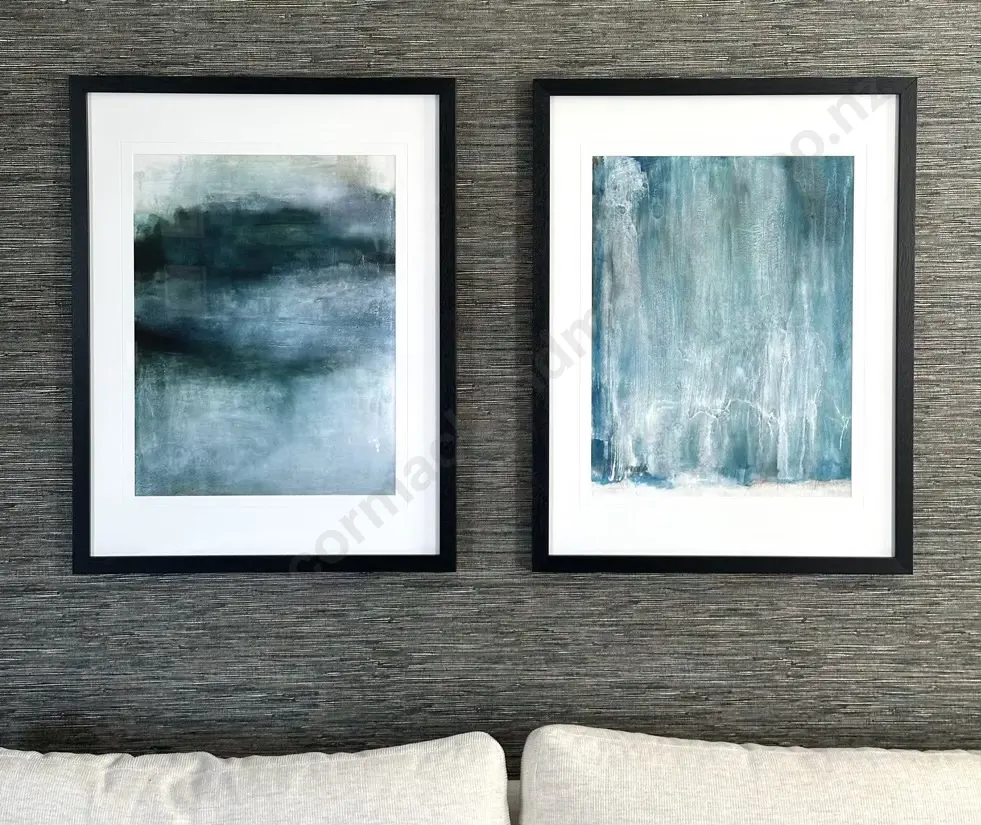 Pair of Decorative Framed Prints 56x43cm Image 1++