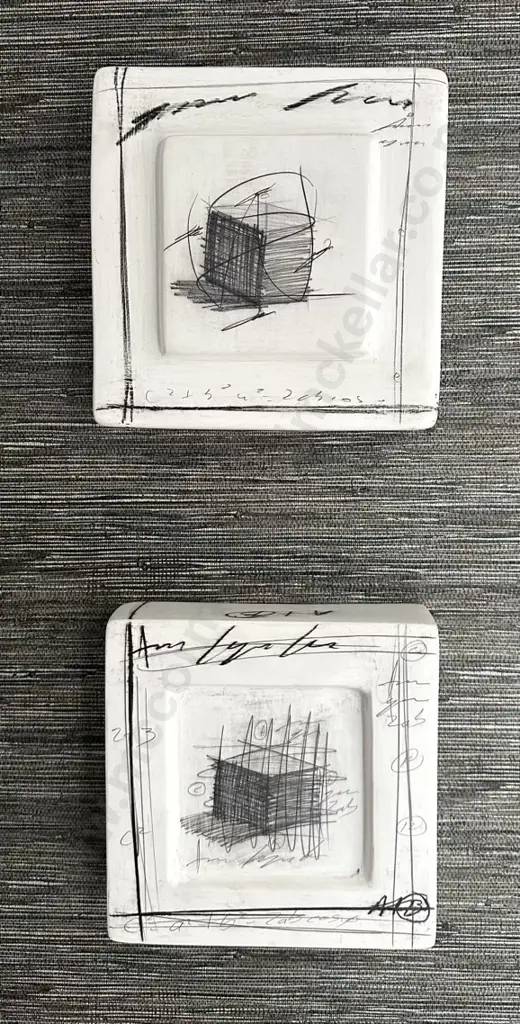 Pair of Zabroso Ceramic Tile Art 23x23cm Image 1++