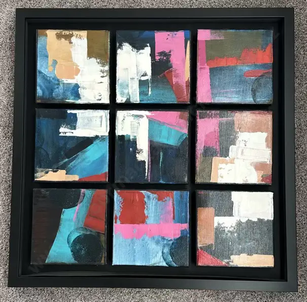 Chris Diedericks - abstract panels, oil on canvas, 52x52cm Image 1++