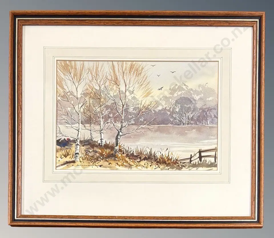 KJ Andrews - Silver Birches, watercolour on paper, 170x250mm Image 1++
