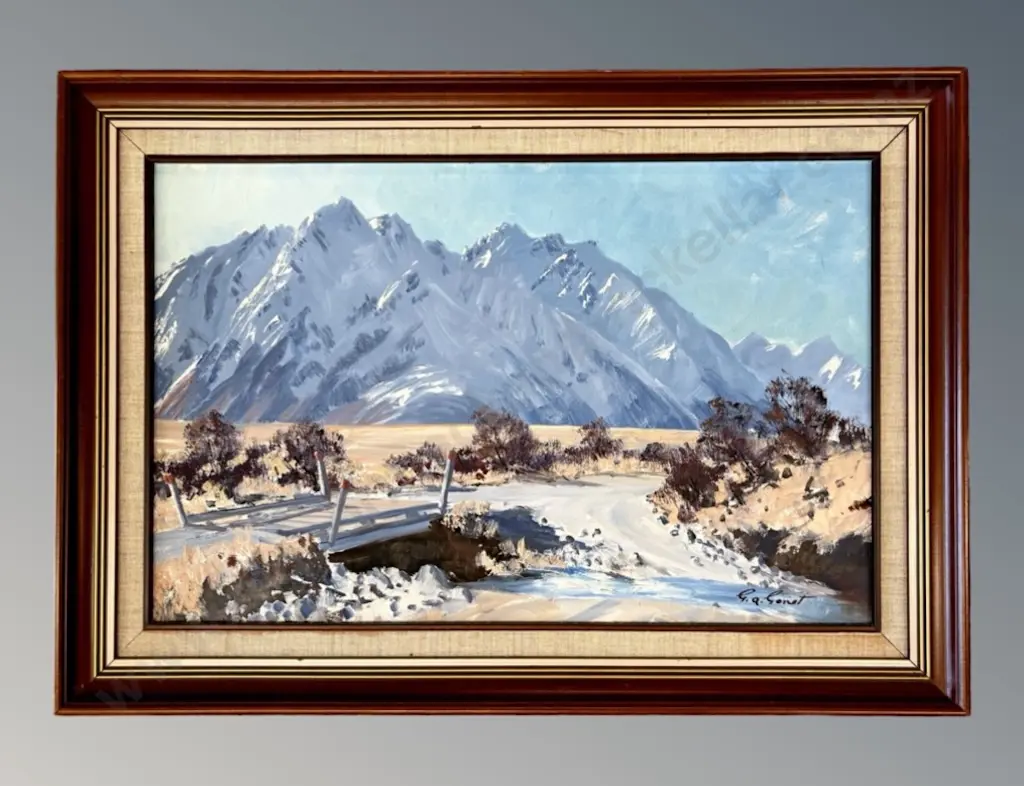 George Genet - Glen Mary, Ohau, oil on board, 340x540mm Image 1++