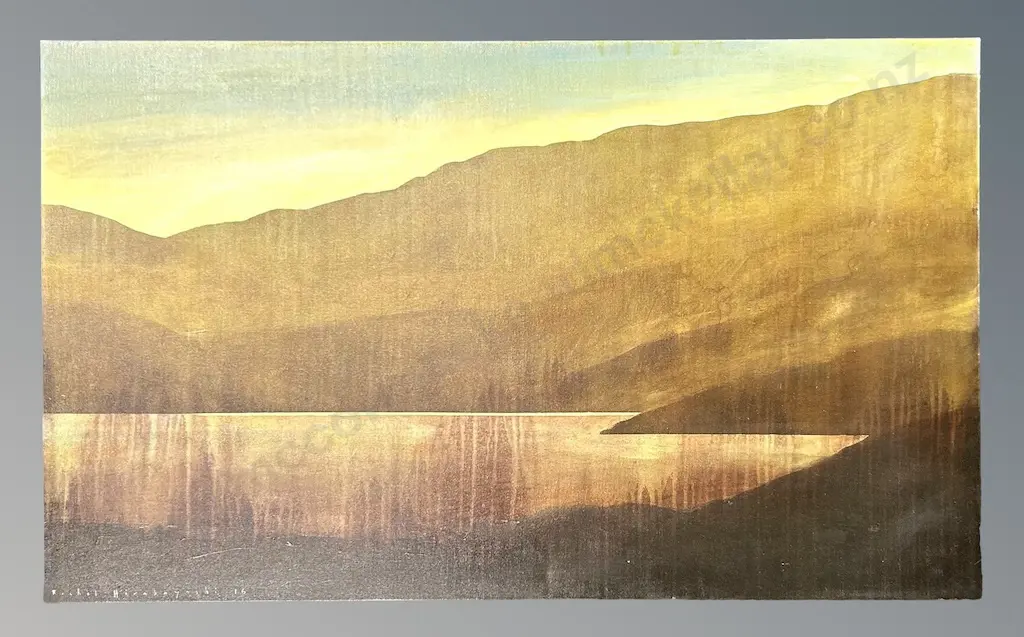 Rachel Hirabayashi - Central lake, oil on canvas, 600x1000mm Image 1++