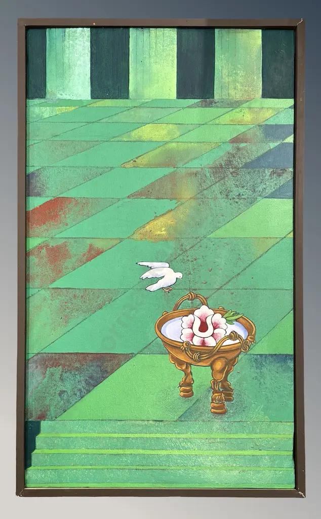 Gavin Bishop - Gift for the Concubine, 1974, oil on canvas, 770x450mm Image 1++