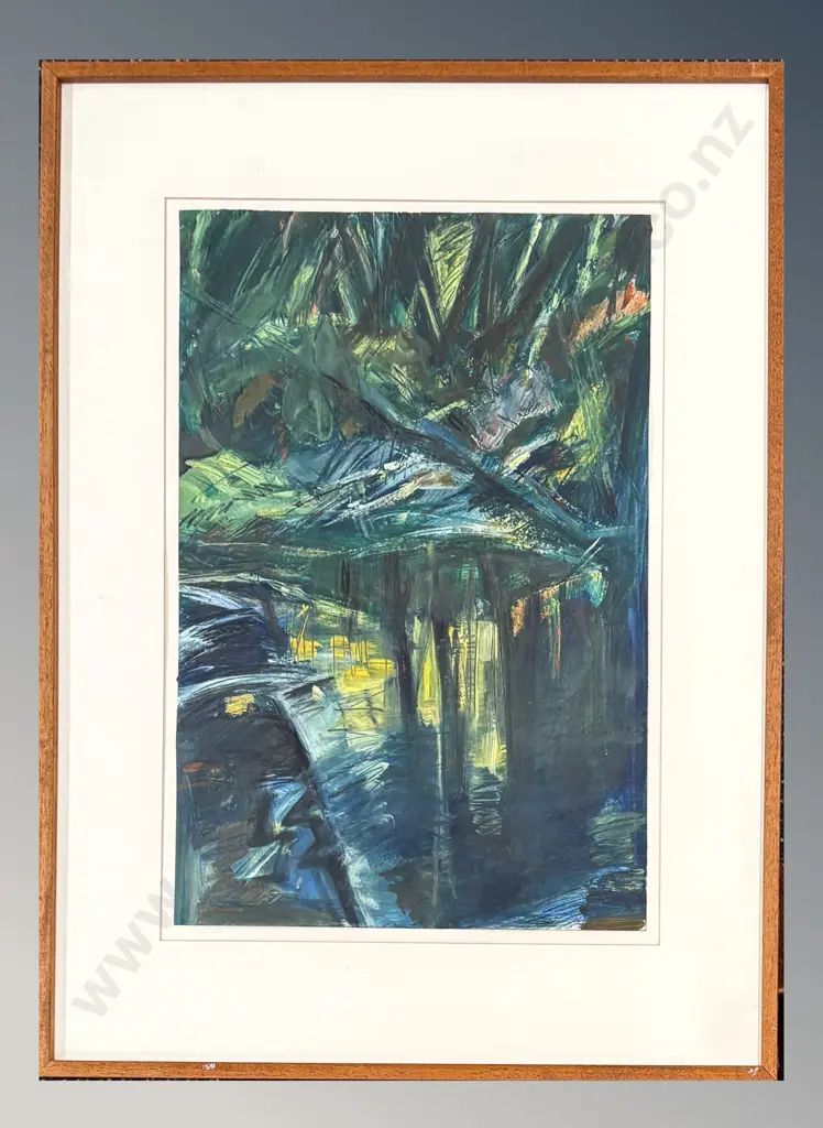 Catherine Brough - The Pool, West Coast, oil on paper, 550x360mm Image 1++