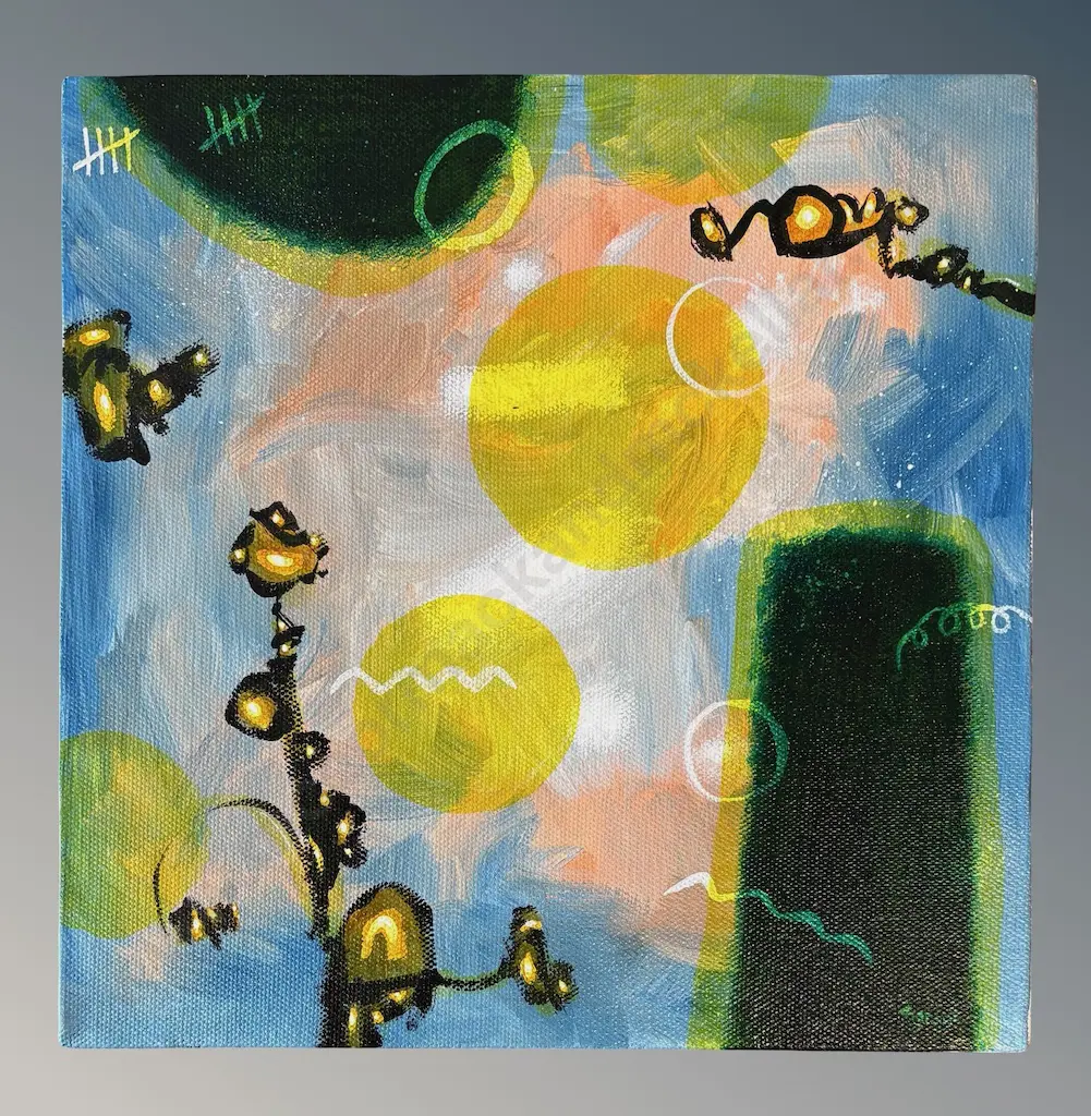 Keith Morant - Tarry, acrylic on canvas, 255x255mm Image 1++