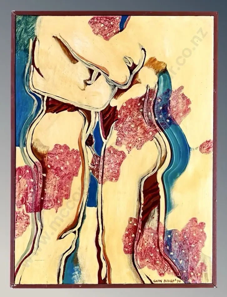 Gavin Bishop - Young Woman with Friend No.4, 1970, oil on board, 810x600mm Image 1++