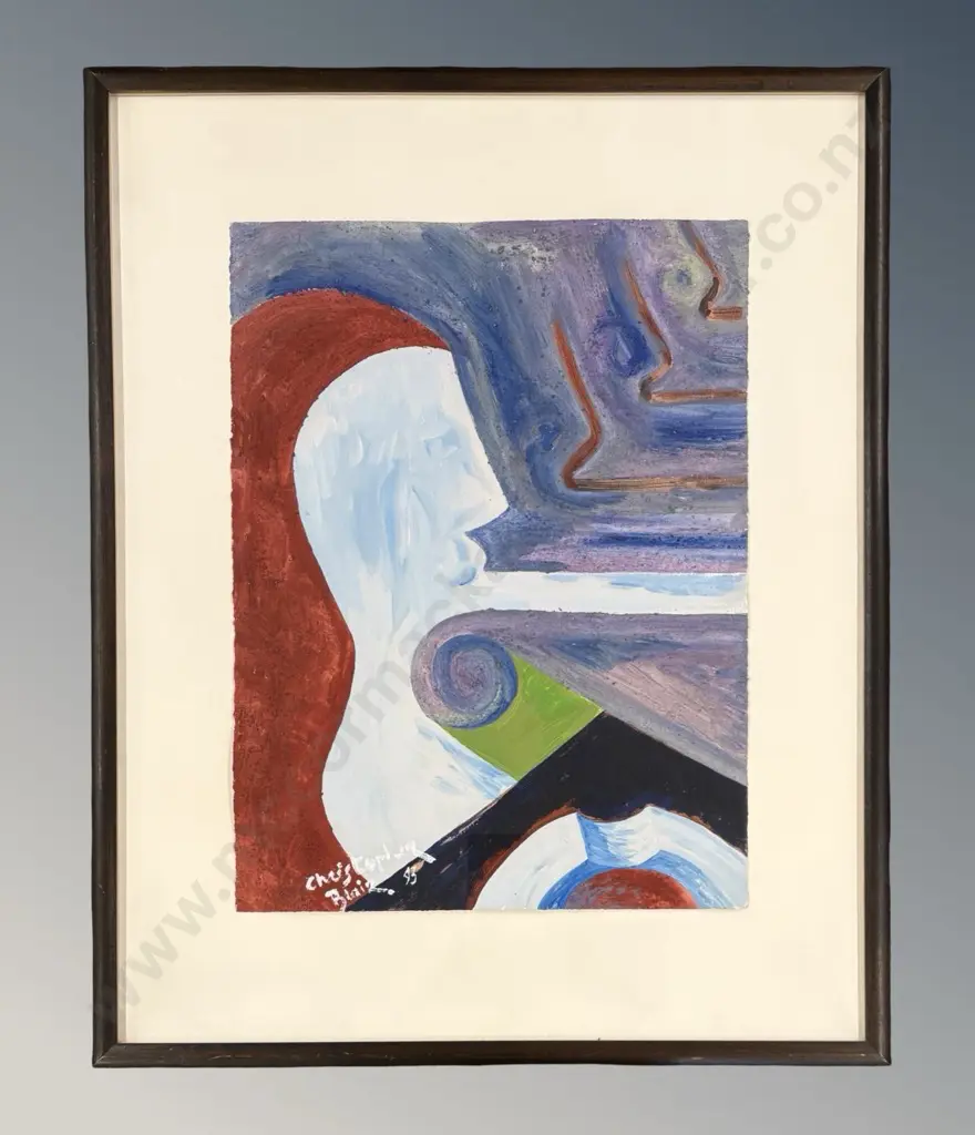 Christopher Blair - Smokers Elegance, acrylic and sand on paper, 750x560mm Image 1++