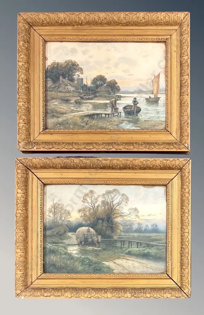 Early Gilt Framed EW Haslehust Prints 275x380mm Image 1++