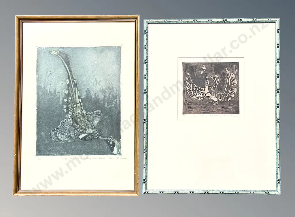 Penny Ormerod (2) - Good Morning Mrs Brown, AP, 150x160mm & Introduction (Mating Dance Series) etching 2/10, 310x240mm Image 1++