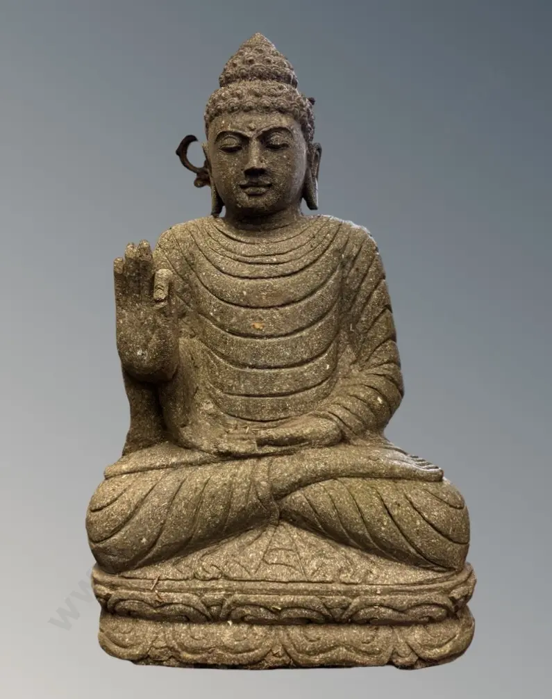 Large River Stone Buddha H84xW53cm Image 1++